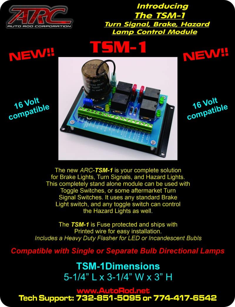 NEW!!! ARC-TSM-1 Turn Signal Module - Auto Rod Corporation